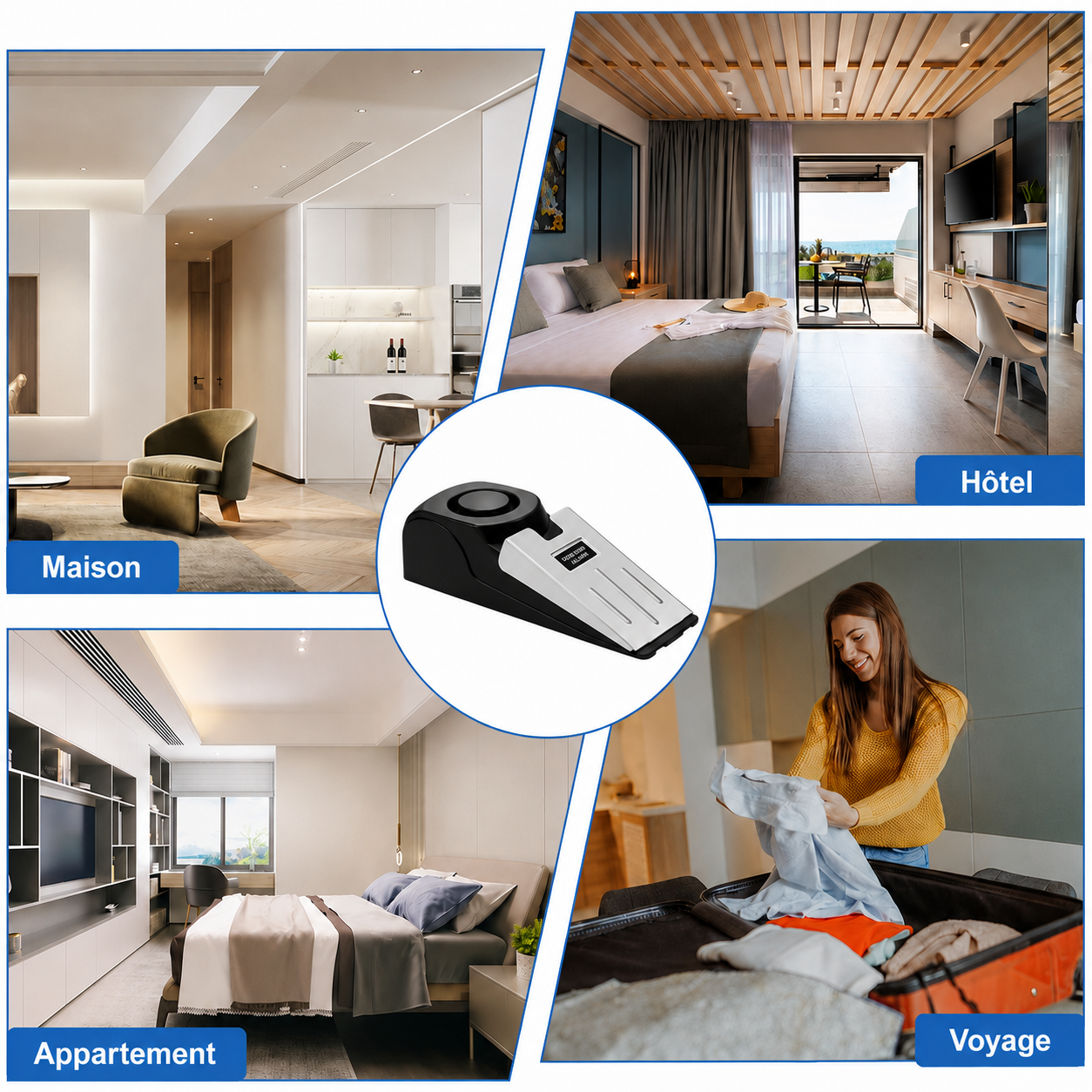 Cale-Porte Alarme Anti-Effraction 120dB